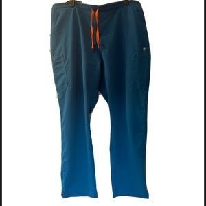 Figs Scrubs High Waisted Yola Straight Scrub Pants Blue (Limited Edition) 2XL S2